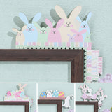 Décoration de porte lapin de Pâques