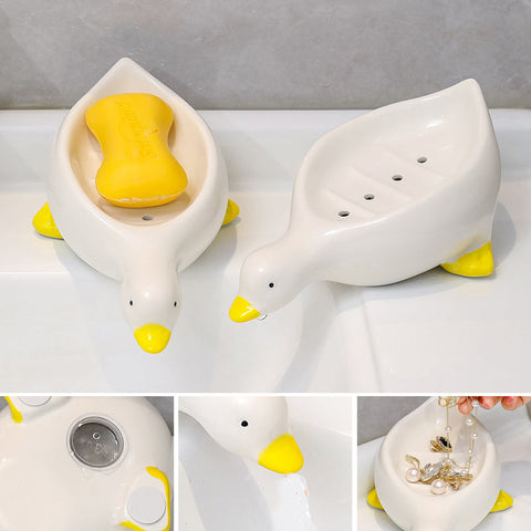 Boîte à savon canard en céramique