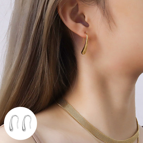 Boucles d'oreilles simples goutte d'eau haut de gamme
