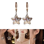 Boucles d'oreilles étoile en cristal scintillant