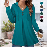 Sweat à Capuche Boutonné pour Femme