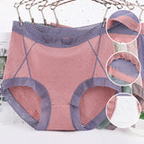 Sous-vêtements antibactériens en dentelle à taille haute