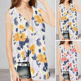 Débardeur à col en V et imprimé floral