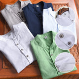 Chemise été homme en lin chinoiserie à boutons