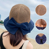 Chapeau de protection solaire tissé en été