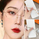 Lunettes sans monture anti-lumière bleue à la mode