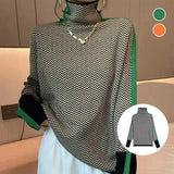 Manches à Col Élevé Contrastantes