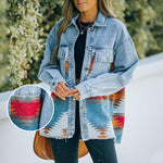 Veste en jean vintage femme avec poches