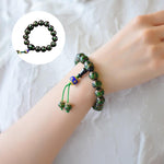 Bracelet Perles Glacées Gris Encens