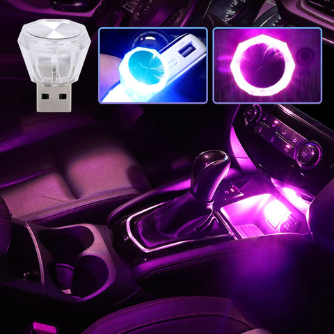Lumière d'ambiance couleur USB pour voiture