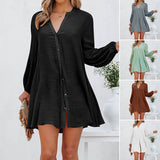 Chemise Boutonnée à Empiècement Uni