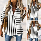 Chemisier décontracté à imprimé rayé