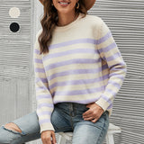 Pull Ras Du Cou Rayé