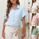 Chemise polyvalente à revers de couleur unie