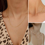 Collier à diamants avec lunette pour les initiales