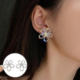 Boucles d'Oreilles Fleur Zircon