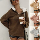 Sweat à capuche zippé en peluche