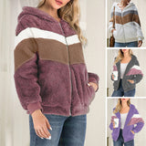 Sweat Zippé Contrasté En Peluche