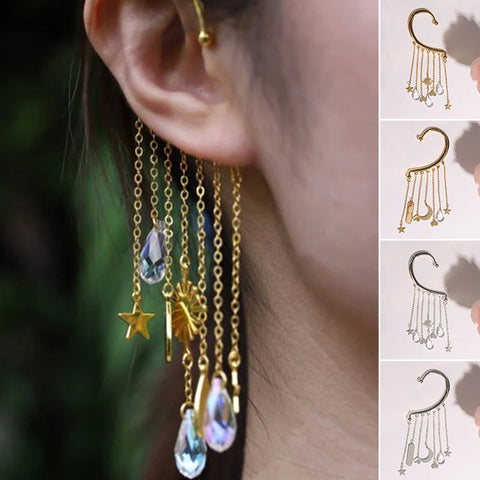 Boucles d'oreilles élégantes à longues franges