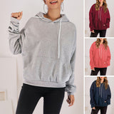 Sweat à capuche de couleur unie