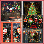 Autocollants de fenêtre de Noël, décoration réutilisable double face