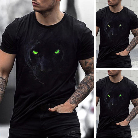 T-shirt 3D à col ras du cou pour hommes