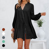 Chemise Boutonnée à Empiècement Uni