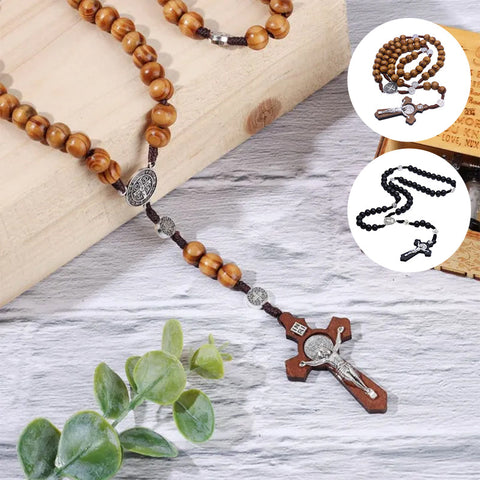 Collier chapelet croix