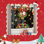 Autocollants de fenêtre de Noël, décoration réutilisable double face