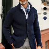 Manteau en Tricot à Col Montant pour Hommes