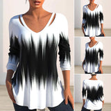 Haut à Manches Longues Avec Imprimé Ombre et Découpe