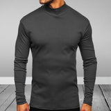 Pull col roulé couleur unie pour homme