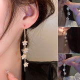 Boucles d'Oreilles à Pampilles Longues Fleur