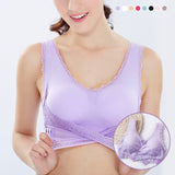 Soutien-gorge en dentelle à couverture complète sans fil pour femmes