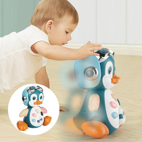 Jouet musical pingouin rampant