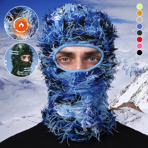 Masque en tricot farfelu