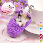 Porte-clés Chaton endormi mignon