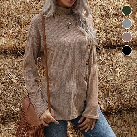 Pull en maille avec braguette boutonnée