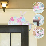 Décoration de porte lapin de Pâques