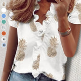 Chemise Sans Manches Á Col En V Croisé