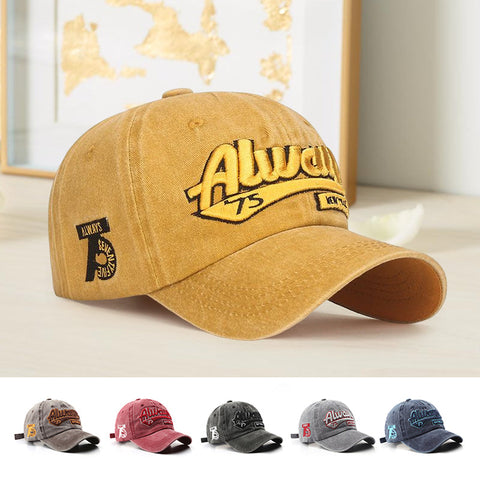 Casquette à visière tendance avec lettres brodées