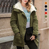 Manteau Matelassé Épais et Chaud en Velours de Peau de Pêche