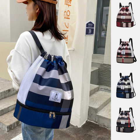 Sac à dos décontracté léger et imperméable pour une séparation humide et sèche