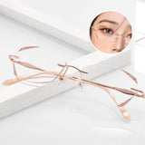 Lunettes sans monture anti-lumière bleue à la mode