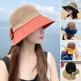 Chapeau de protection solaire tissé en été