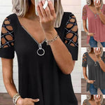 T-shirt décontracté Hot Diamond à manches découpées