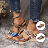 Sandales décontractées à découpes de fleurs pour femmes