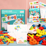 Jouet d'apprentissage de la vue et de l'orthographe en bois pour tout-petits