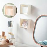 Boîte de rangement transparente anti-poussière fixée au mur