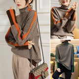 Manches à Col Élevé Contrastantes